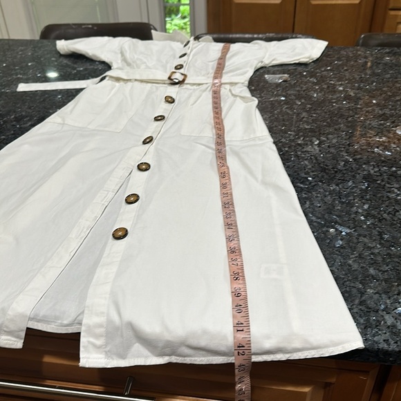 Live 4truth Elegant White Button-Down Dress - Picture 8 of 9